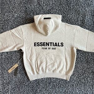 Men’s Fear of God Essentials Hoodie, Light Oatmeal, NWT in Bag!